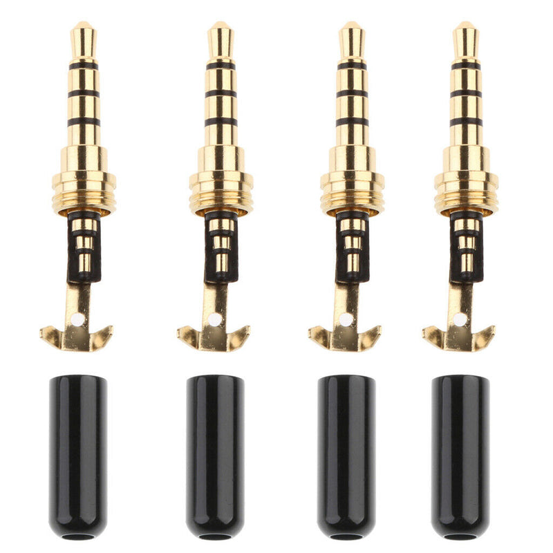 4 x DIY 3.5mm Male Jack Stereo Audio Adapter Converter Headphone Earphone