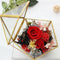Glass Ring Box Wedding Jewelry Case Immortal Flower Glass Cover Creative Ho Y3H4