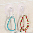 20 X Suction Cups Clear Plastic Cups with Metal Hooks Window Decoration Cab L6U8