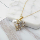 Women Heart Jewelry Set Diamond Jewelry Set Sweater Necklace Earrins