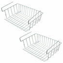 Under Shelf Storage Basket, 2 Pcs Under Cabinet Storage Wire Basket Organiz H7W4