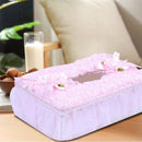 Home Rectangle Floral Lace Tissue Box Case Napkin Storage Cover Paper Holde