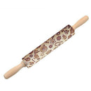 Christmas Wooden Rolling Pins, Christmas tree Shape Decor Embossing Rolling M1V2