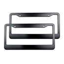 2x Aluminium Alloy Modern Car Auto License Plate Frames Tag Cover 2 Holes Set