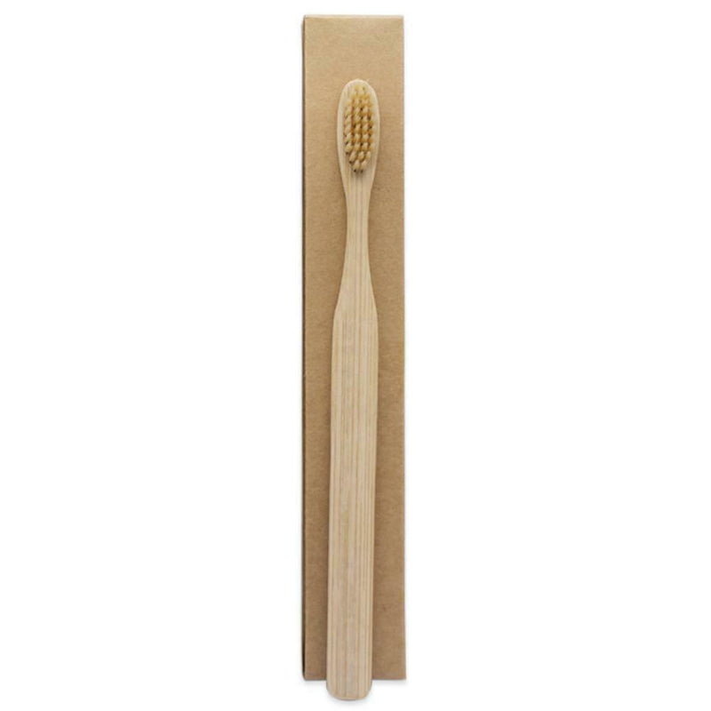 10pcs Environmental Soft Head Bamboo Oral Care Eco Toothbrush(Light Brown) A