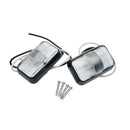 2Pcs 2.3Inch Amber/Red Led Piranha Side Marker Fender Light 2 Diodes Cleara