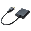 Adapter Mini HDMI Male to Female Audio Cable 1080p VGA Color Black
