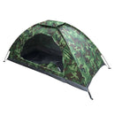 Single Camouflage Tent for Outdoor Camping, Travel, Hiking, Backpacking,