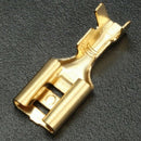 100Pairs 6.3mm brass crimp terminal female spade connectors with insulate sleeME