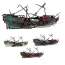 Aquarium Decoration Air Split Shipwreck Aquarium Ornament