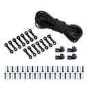 Kayak Deck Rigging Kit: Bungee Cord + J Hooks + Tie Down Pad Eyes + Rivets