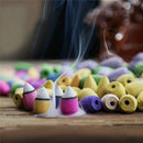45xNatural Bullet Sandalwood Fragrance Incense Backflow Cones Tower Buddhism lia