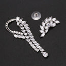 Water Drop Earrings Luxury Cubic Zirconia Cz Unique Curve Big Long Fashion