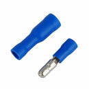 100pcs Blue Bullet Crimp Connectors Terminal Insulated Male & Female  Wire Set