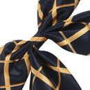 Women's Ruffled Grid Prints Bowtie Neckwear Ornament
