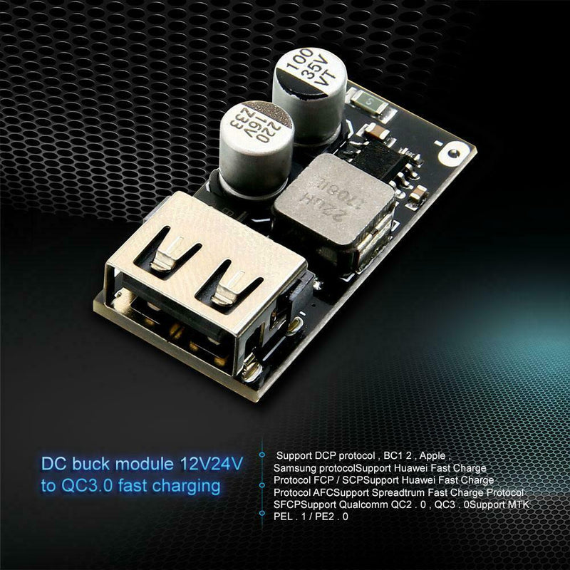 QC3.0 USB DC-DC Buck Converter Fast Charging Step Down Module Circuit Board