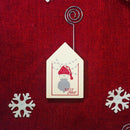 1 Set 5 Pcs Christmas Decorations Ornaments Christmas Print Wooden Notes Fo