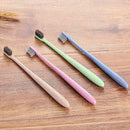10pcs Portable Toothbrush Bathroom Accessory Wheat Straw Travel Toothbrush