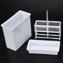 2 in 1 White 24 Pieces Microscope Slides Staining Rack Dish Set H4Q1