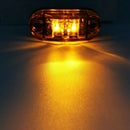 10Pcs Amber 2 Led Light Oval Clearance Trailer Car Truck Side Marker Tail L D5N1