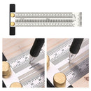 Stainless Woodworking Scribe Marking Gauge Ruler Carpenter DIY Tools 300mm/ 12''