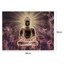 Buddhism Light DIY Round Diamond Painting Embroidery Kits Cross Stitch Set