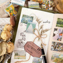 45Pcs/Set Stamps Paper Stickers Travel Floral Scrapbooking Masking Decor. D G3S9