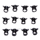 100pcs/bag Black Plastic Mini Hairpin Hair Claws Clip Clamp for Ladies 6 Claw