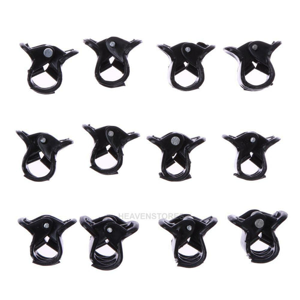 100pcs/bag Black Plastic Mini Hairpin Hair Claws Clip Clamp for Ladies 6 Claw