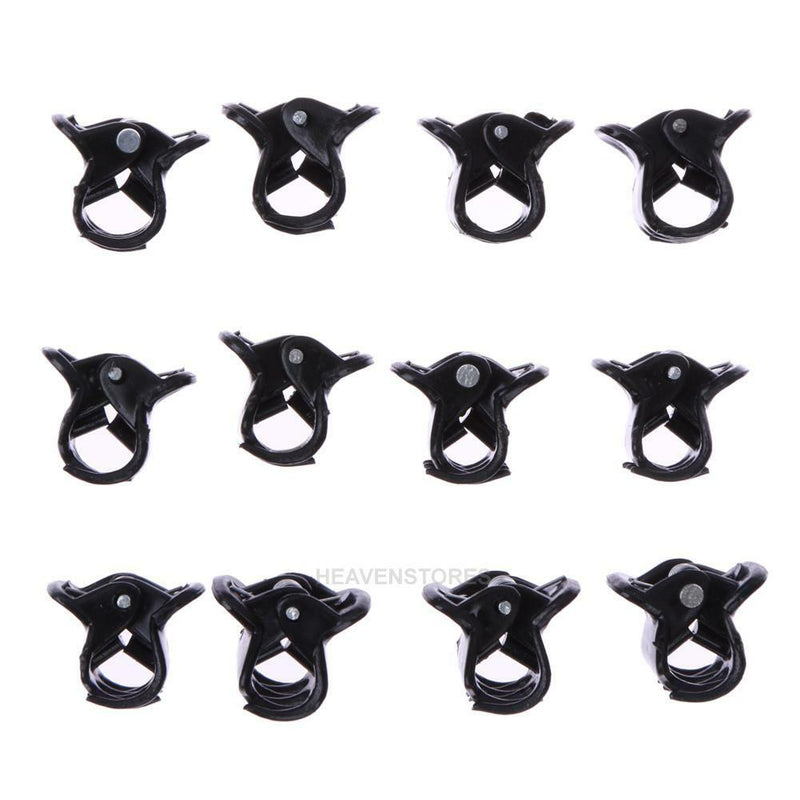 100pcs/bag Black Plastic Mini Hairpin Hair Claws Clip Clamp for Ladies 6 Claw