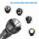 Skywolfeye LED Flashlight T6 COB 360 Degree Rotation Torch with Battery