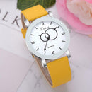 Lvpai Casual Quartz Watch PU Leather Strap Women Analog Wristwatch (Yellow) A