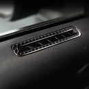 2x Carbon Fiber Air Vent Outlet Frame Cover Trim For Ford 2015-2017