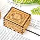 Retro Carved Hand Cranked Music Box Wood Kid Child Birthday Gift Home Decor