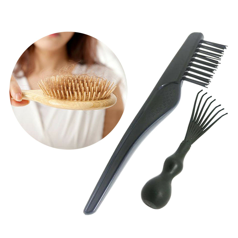 2Pcs Mini Home Salon Use Hair Brush Cleaning Tool Cleaner Rake Comb Kit,Good