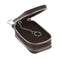 Mens PU Leather Car Key Case Key Holder Key Organizer Wallet Dark Coffee
