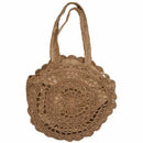 New Fashion Women Summer Round Rattan grass Bags Beach Shoulder Bags Handba N2E4