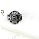 Retro Movie Tickets Round Badge Brooches Backpack Enamel Pins Gift (Black) A
