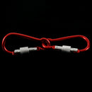 2Pcs Aluminum Climbing Screw Locking Snap Carabiner Hook Keychain Red P1K9