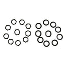 Set of 10 Guitar Jack Socket Nuts + Washers for Electric Guitar Basss Black