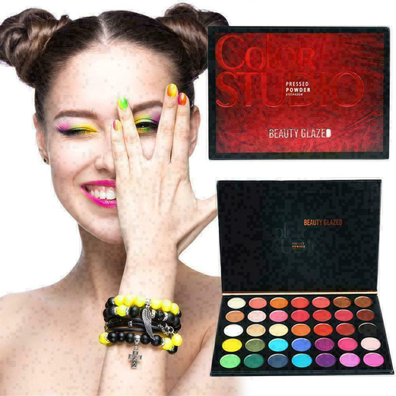 35 Color Natural Glow Eyeshadow Palette Makeup Matte-Warm Eye Shadow I3K4 Z H7H1