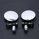 Universal Motorcycle Aluminum Black Handle Bar End Rearview Side Mirrors