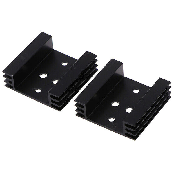 2Pcs 45x45x14mm TO3 Transistor Heat Sinks TO-3 Black Amumi Gw