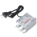Standard AC 20dB Signal Booster Amplifier Cable TV/UHF/VHF/FM Antenna Split.ES