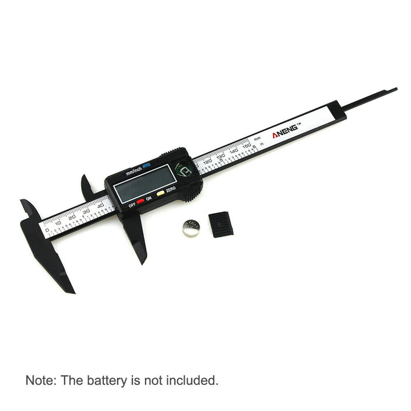 150 mm Carbon Fiber Composite 6 inch Digital Caliper Vernier Black Color