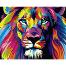 Painting By Numbers DIY Color Lion Hand Painted Canvas Oil Picture Decor A