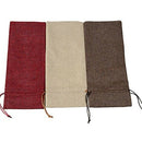 Linen Burlap Wine Bags, 3PCS Bottle Bags with Drawstrings for Party Wedding M1Q3