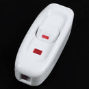 5X(Compact White Plastic In-line Cord Light Lamp Switch F3M5)