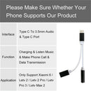 Black USB TYPE-C to 3.5 audio cable TYPE-C headset cable TYPE-C phone charg
