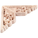 8*8cm Wood Carved Corner Onlay Applique Decor Furniture Craft Unpainted